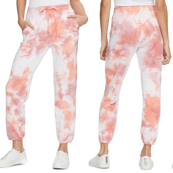 Michael Stars Pants - Pink Tie Dye Jogger Sweatpants